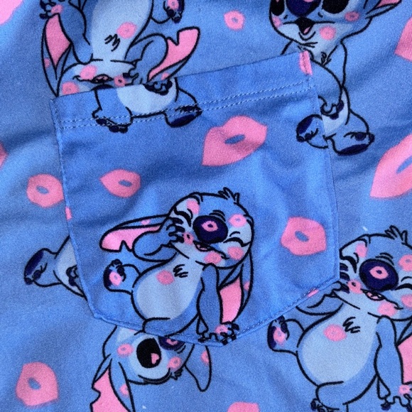 Disney Stitch Blue and Pink Sleepwear Set Sizs S ❤️🩷💙 - Picture 4 of 4